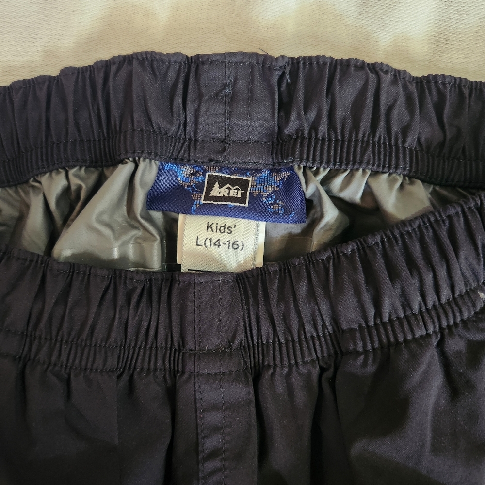 REI Co-op Kids Waterproof Snow Rain Pants L 14/16 | Hiking Ski Shell - Picture 2 of 5